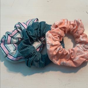 3 handmade scrunchies
